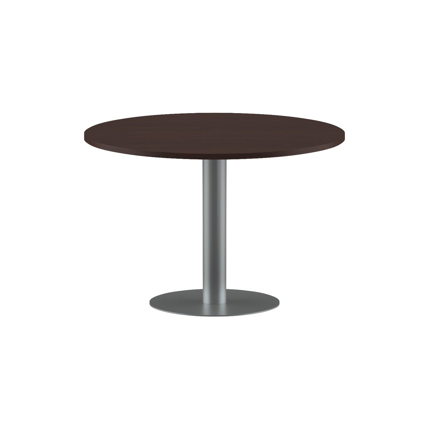 ROUND SHAPE MEETING TABLE, MADE IN E1 LAMINATE CHIPBOPARD, WITH METAL LEG by Treejar | Souqify