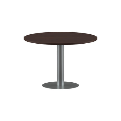ROUND SHAPE MEETING TABLE, MADE IN E1 LAMINATE CHIPBOPARD, WITH METAL LEG by Treejar | Souqify