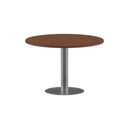 ROUND SHAPE MEETING TABLE, MADE IN E1 LAMINATE CHIPBOPARD, WITH METAL LEG by Treejar | Souqify