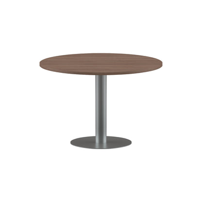 ROUND SHAPE MEETING TABLE, MADE IN E1 LAMINATE CHIPBOPARD, WITH METAL LEG by Treejar | Souqify