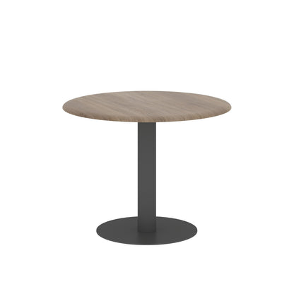ROUND SHAPE MEETING TABLE, MADE IN E1 LAMINATE CHIPBOPARD, WITH METAL LEG by Treejar | Souqify