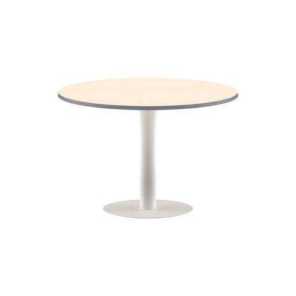 ROUND SHAPE MEETING TABLE, MADE IN E1 LAMINATE CHIPBOPARD, WITH METAL LEG by Treejar | Souqify