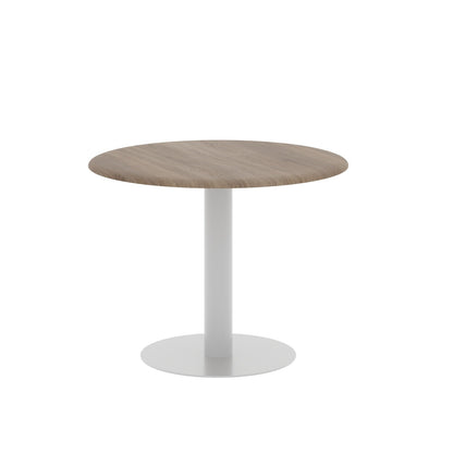 ROUND SHAPE MEETING TABLE, MADE IN E1 LAMINATE CHIPBOPARD, WITH METAL LEG by Treejar | Souqify