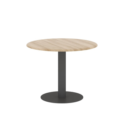 ROUND SHAPE MEETING TABLE, MADE IN E1 LAMINATE CHIPBOPARD, WITH METAL LEG by Treejar | Souqify