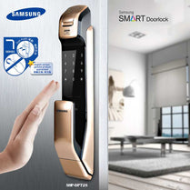 Samsung SHP-DP728 Smart lock with Push-Pull handle – Gold by SHEILDIFY | Souqify