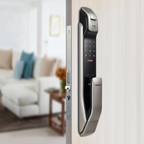 Samsung SHP-DP728 Smart lock with Push-Pull handle-Silver by SHEILDIFY | Souqify