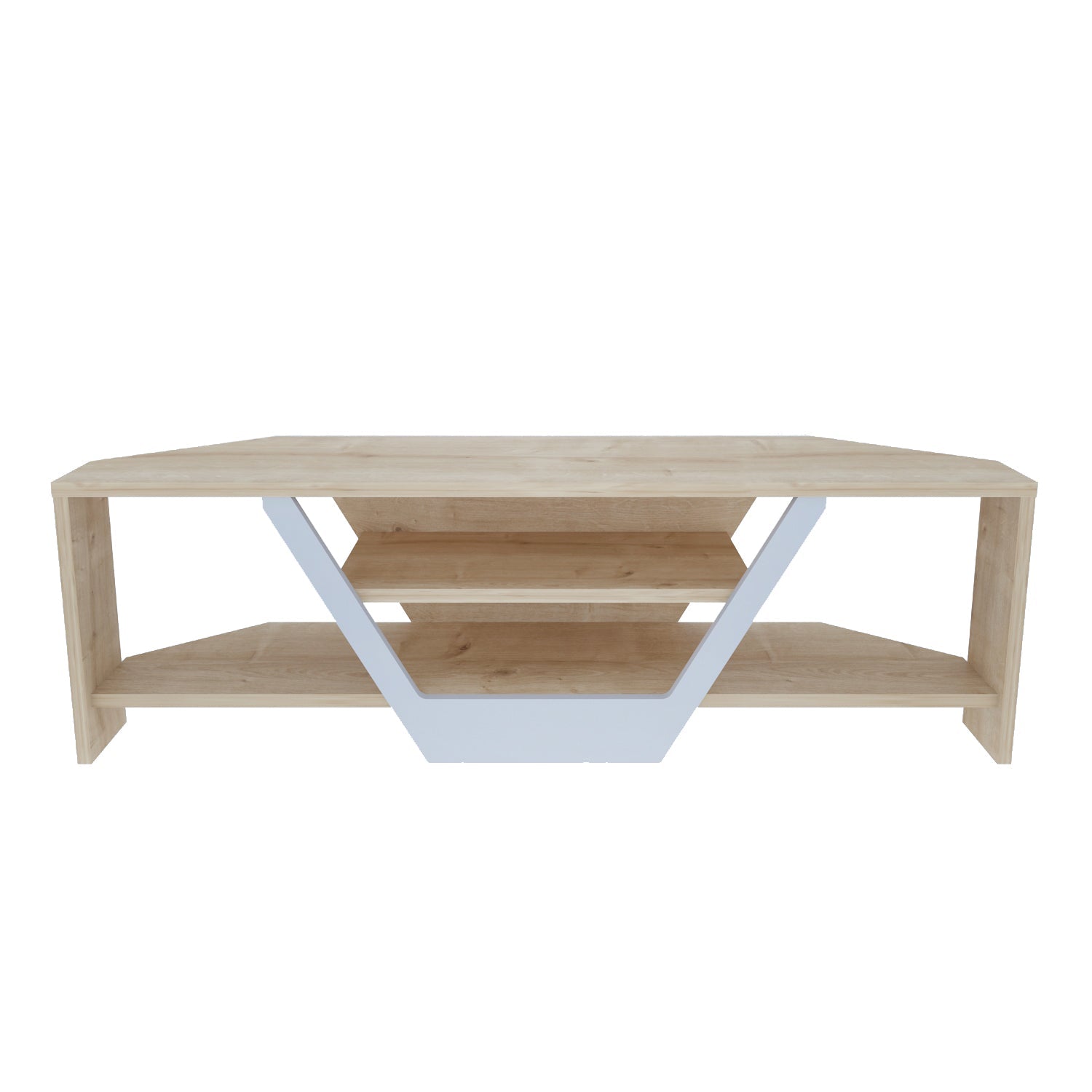 Sares TV Unit Sapphire Oak White by DECOROTIKA | Souqify