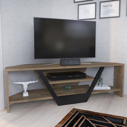 Sares TV Unit Walnut Black by DECOROTIKA | Souqify