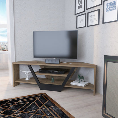Sares TV Unit Walnut Black by DECOROTIKA | Souqify