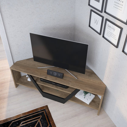 Sares TV Unit Walnut Black by DECOROTIKA | Souqify