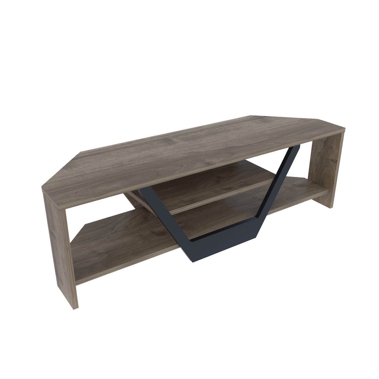 Sares TV Unit Walnut Black by DECOROTIKA | Souqify