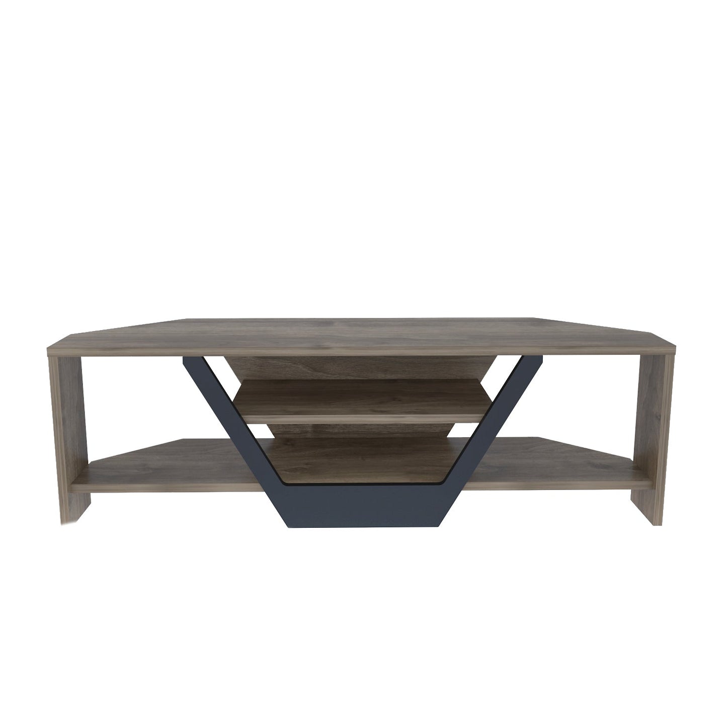 Sares TV Unit Walnut Black by DECOROTIKA | Souqify