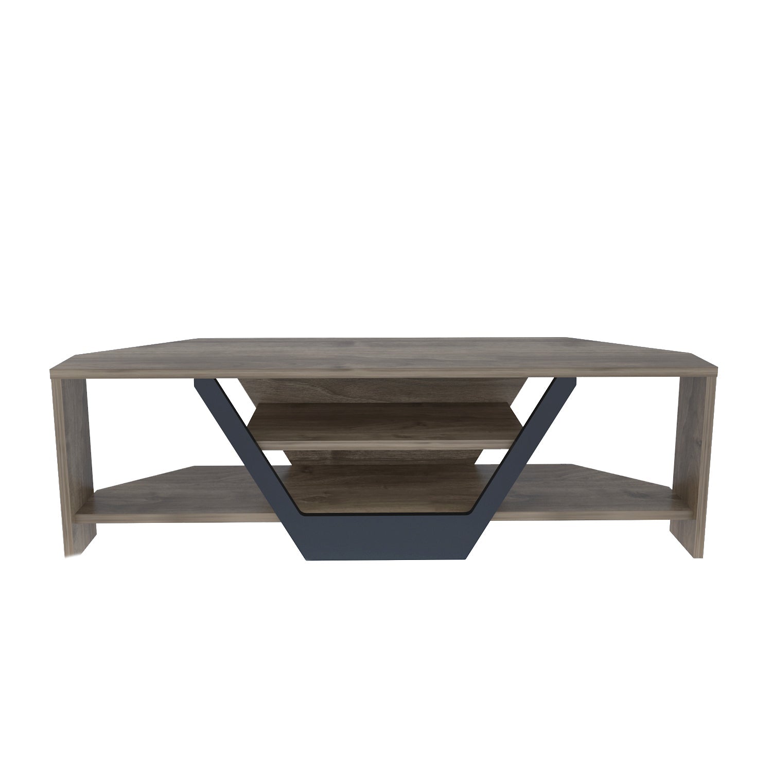 Sares TV Unit Walnut Black by DECOROTIKA | Souqify