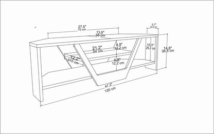 Sares TV Unit Walnut Black by DECOROTIKA | Souqify