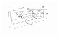 Sares TV Unit Walnut Black by DECOROTIKA | Souqify