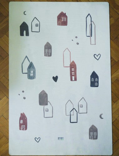 Scandi Town Big rubber mat Rectangular mat. Dimensions: 118cm x 180cm x 4mm by Dinkids-Gugu the Hero | Souqify
