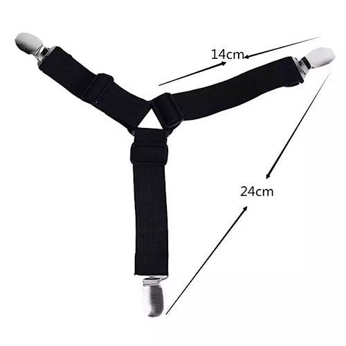 Sheet clip 4 pieces elastic band, white color. by 5 | Souqify