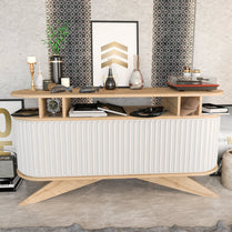 Sideboard Stor - Oak, White-STO59SB02 Oak
White 162 X 49 X 20 by DECOROTIKA | Souqify