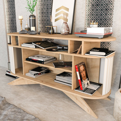 Sideboard Stor - Oak, White-STO59SB02 Oak
White 162 X 49 X 20 by DECOROTIKA | Souqify