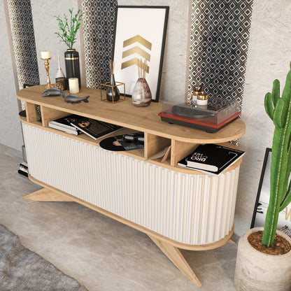Sideboard Stor - Oak, White-STO59SB02 Oak
White 162 X 49 X 20 by DECOROTIKA | Souqify