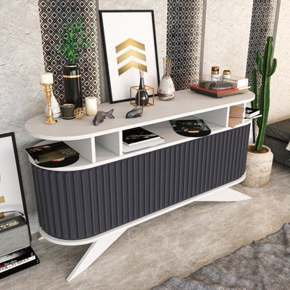 Sideboard Stor - White, Anthracite-STO59SB01 White
Anthracite 162 X 49 X 20 by DECOROTIKA | Souqify