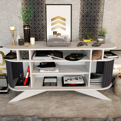 Sideboard Stor - White, Anthracite-STO59SB01 White
Anthracite 162 X 49 X 20 by DECOROTIKA | Souqify