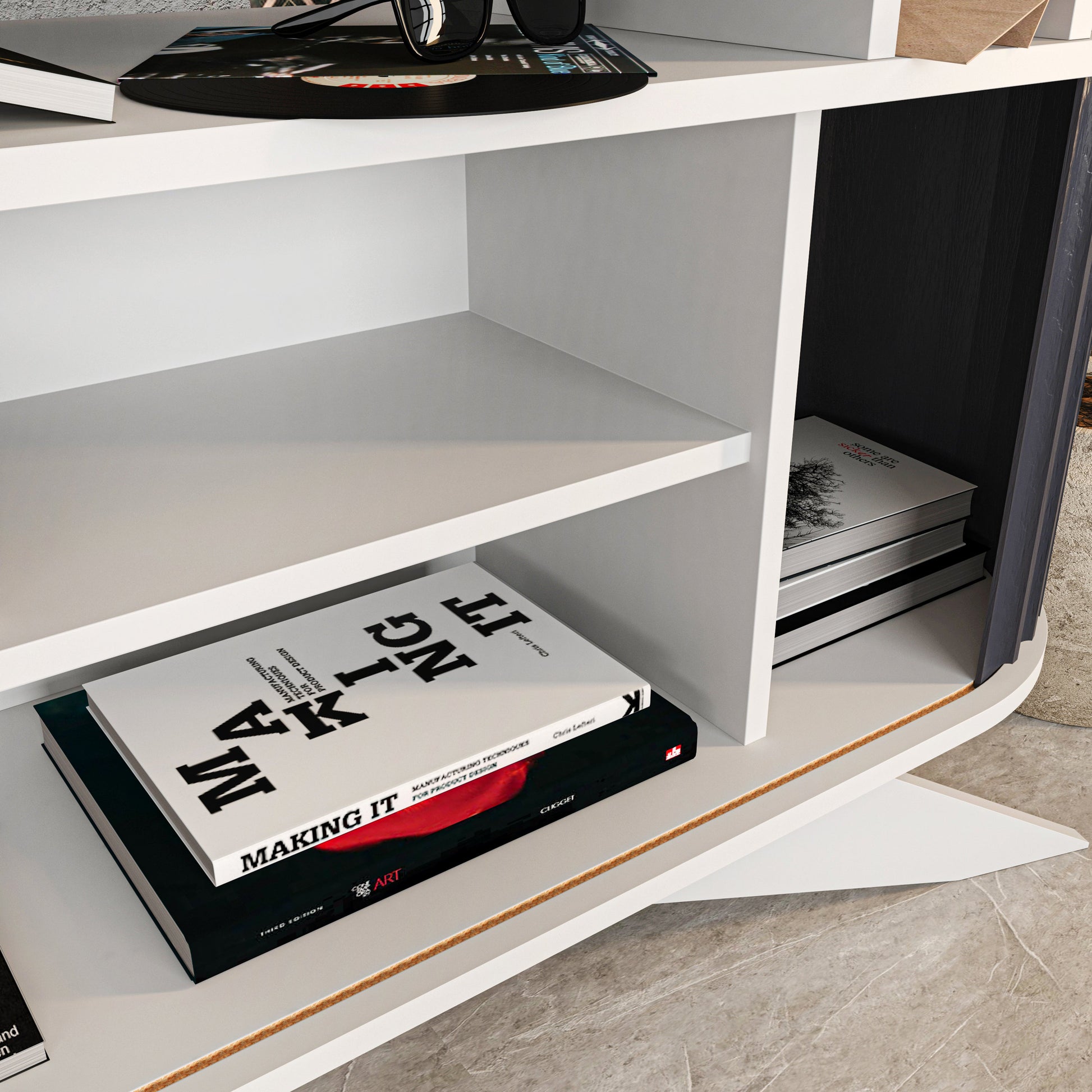 Sideboard Stor - White, Anthracite-STO59SB01 White
Anthracite 162 X 49 X 20 by DECOROTIKA | Souqify