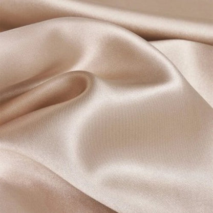 Silky Satin, 1-Piece Pillow Cover Case, Plain Beige.