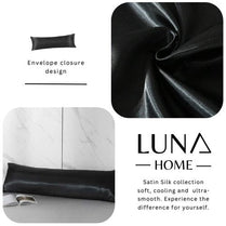 Silky Satin, 1-Piece Pillow Cover Case, Plain Black. by 5 | Souqify