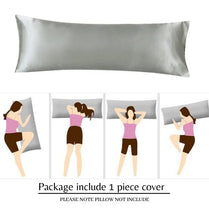 Silky Satin, 1-Piece Pillow Cover Case, Plain Silver Color. by 5 | Souqify