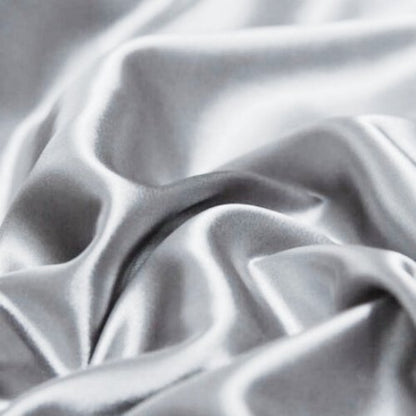 Silky Satin, 1-Piece Pillow Cover Case, Plain Silver Color. by 5 | Souqify