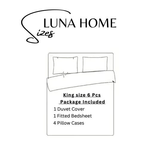 Silky Satin, King Size 6-Piece Bedding Set, Plain Dark Red Color. by 5 | Souqify
