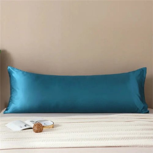 Silky Satin, Pillow Cover Case, Plain Yale Blue Color Design. by 5 | Souqify