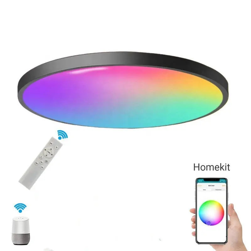 Smart Wifi LED ceiling lamp APP scan code directly connected to remote Alexa voice control time switch 24W ceiling light by Zhongsan | Souqify