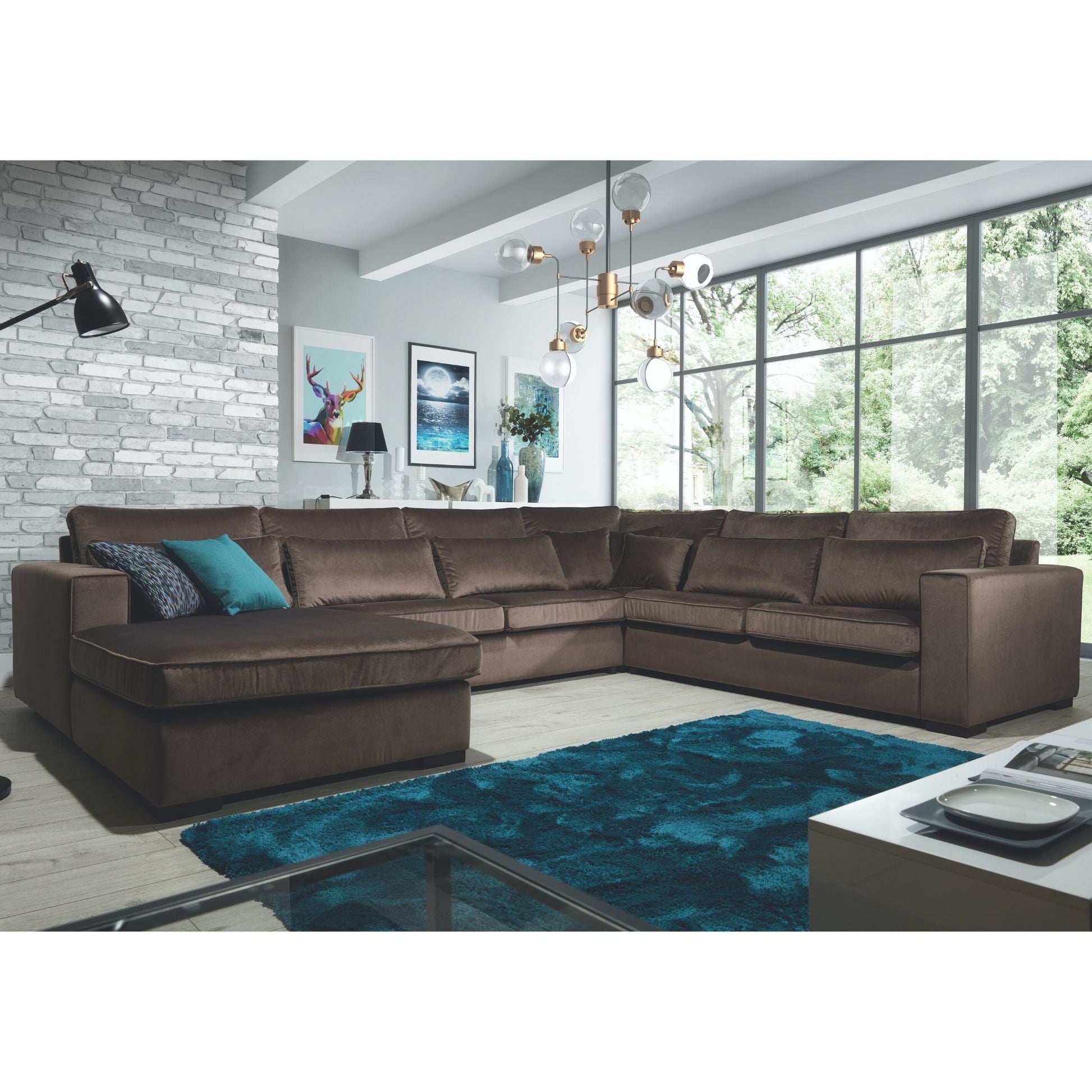 SOLID 1 U-SHAPE SOFA | BEAUTIFUL DESIGN COMBINES by EWOODS | Souqify