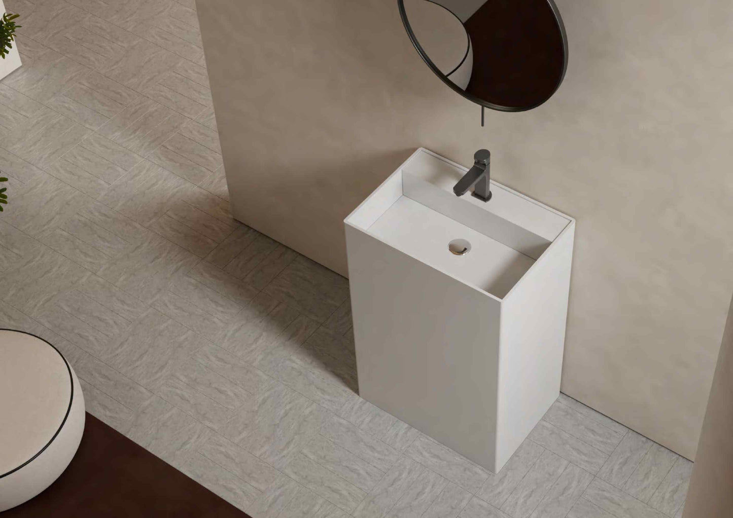Solid Surface Freestanding Basin JZ2004 by Jingzun | Souqify