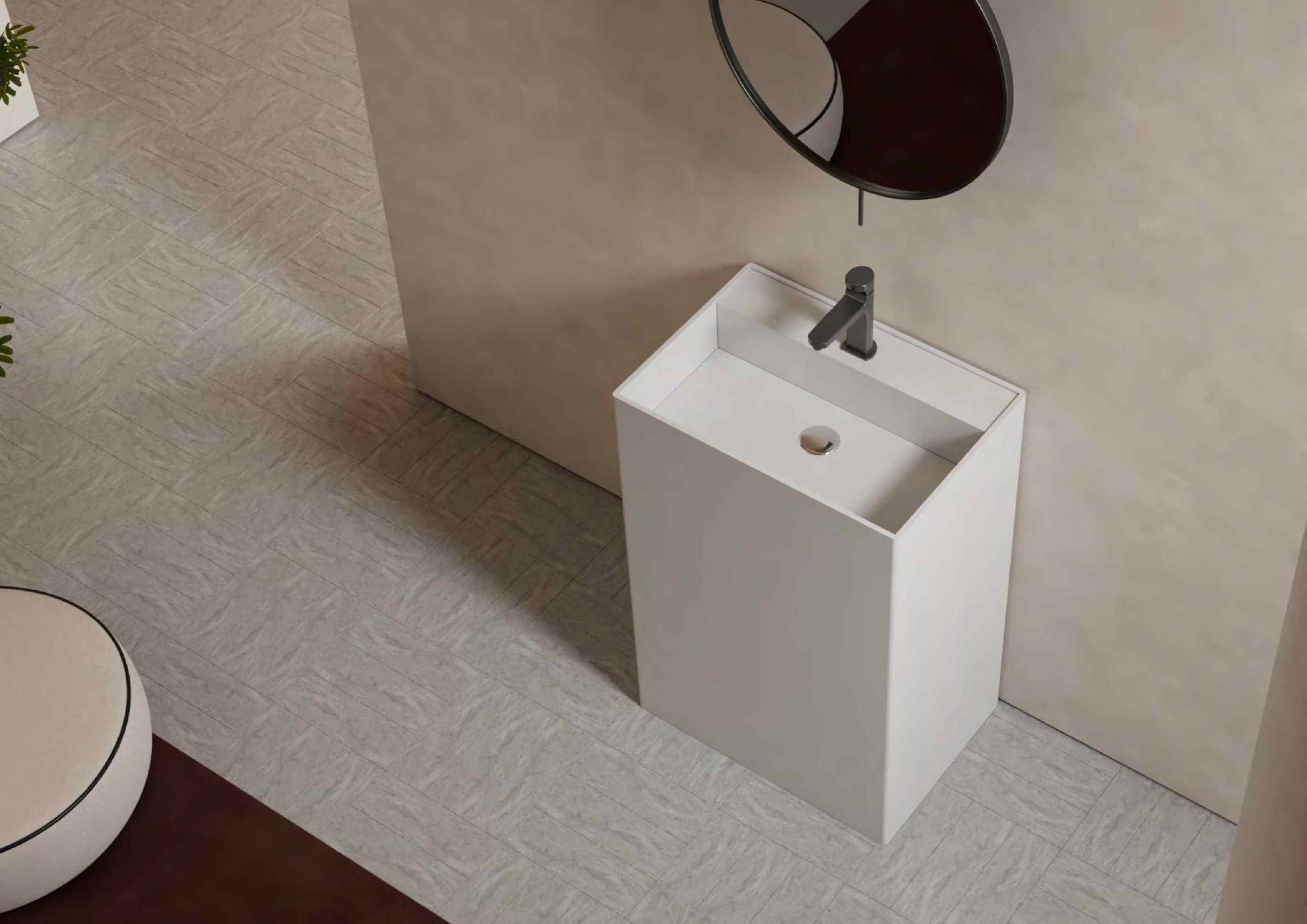 Solid Surface Freestanding Basin JZ2004 by Jingzun | Souqify