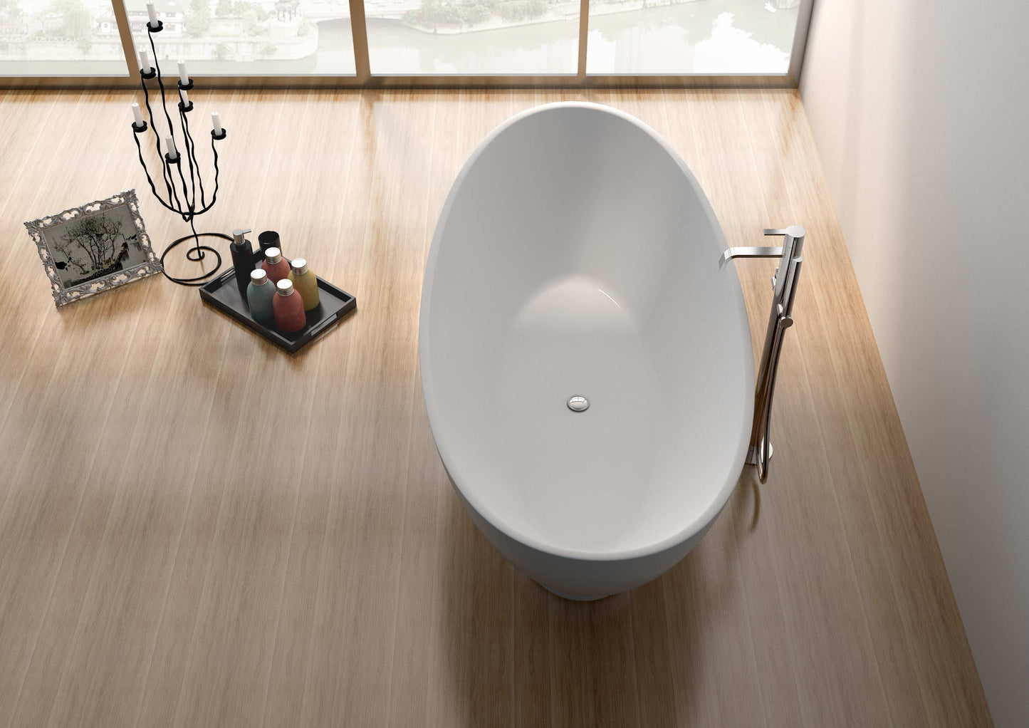 Solid Surface Freestanding Bathtub JZ8620 by Jingzun | Souqify