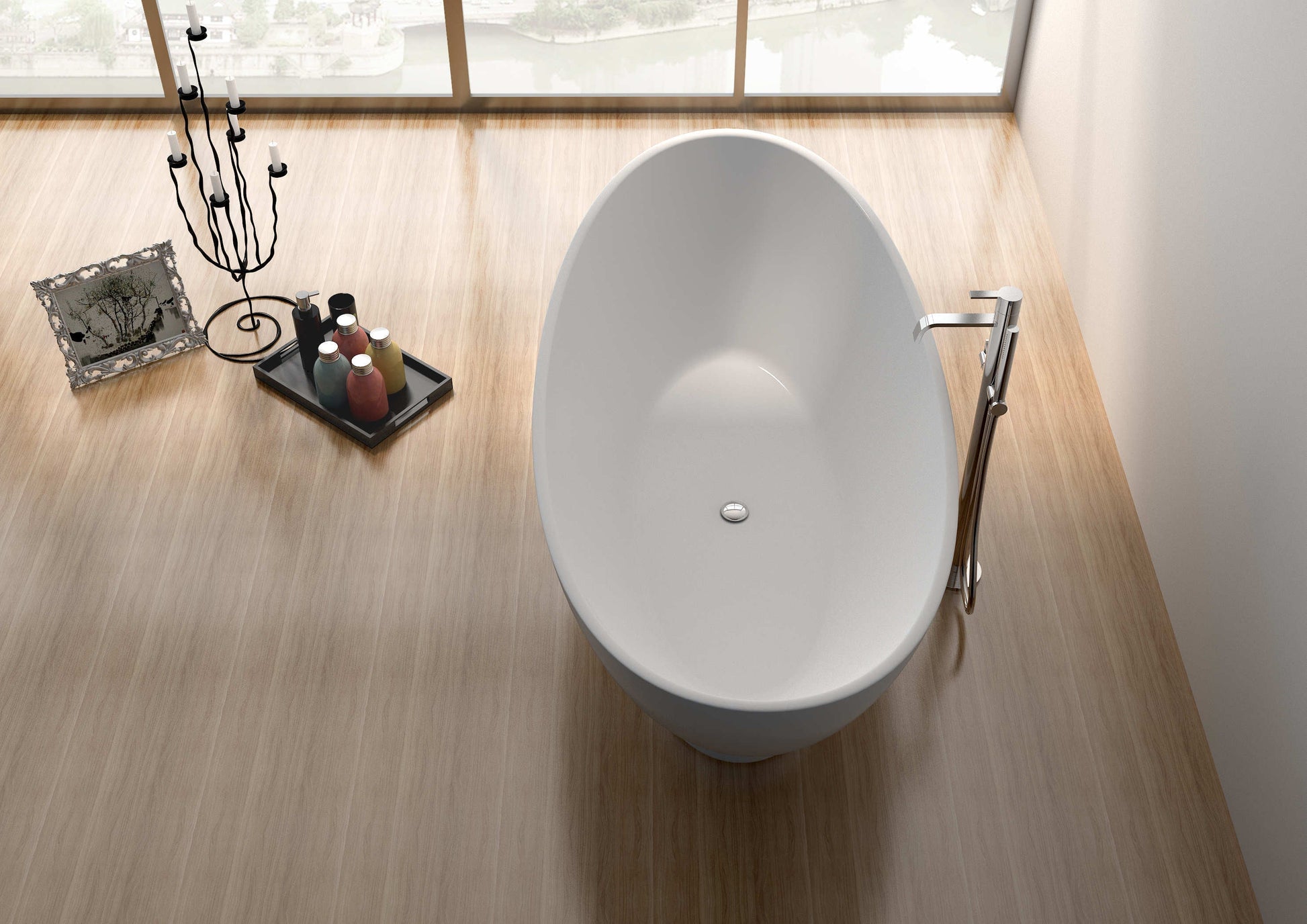 Solid Surface Freestanding Bathtub JZ8620 by Jingzun | Souqify