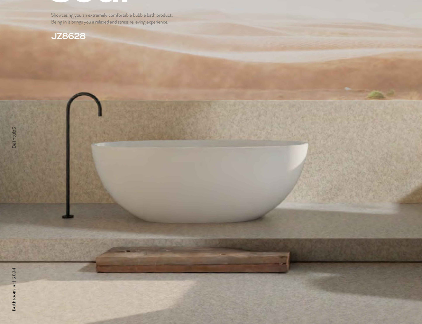 Solid Surface Freestanding Bathtub JZ8628 by Jingzun | Souqify