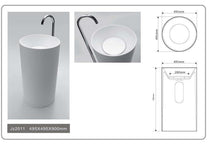 Solid Surface Pedestal Freestanding Basin JZ2011 by Jingzun | Souqify