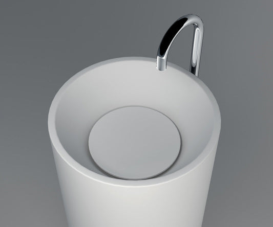 Solid Surface Pedestal Freestanding Basin JZ2011 by Jingzun | Souqify