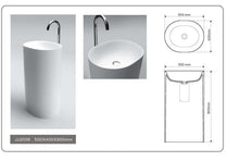 Solid Surface Pedestal Freestanding Sink JZ2008 by Jingzun | Souqify