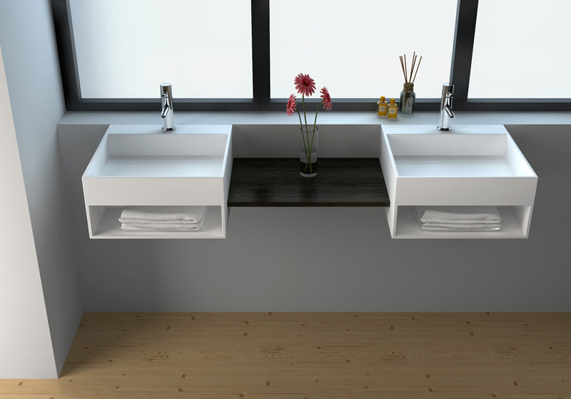 Solid Surface Wall-hung Wash Basin JZ1005 by Jingzun | Souqify