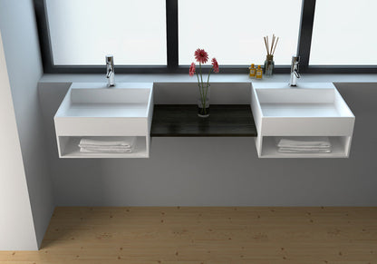 Solid Surface Wall-hung Wash Basin JZ1005 by Jingzun | Souqify
