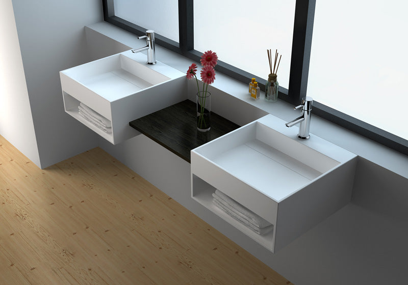 Solid Surface Wall-hung Wash Basin JZ1005 by Jingzun | Souqify