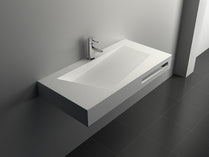 Solid Surface Wall Mount Seamless Basin JZ1038 by Jingzun | Souqify