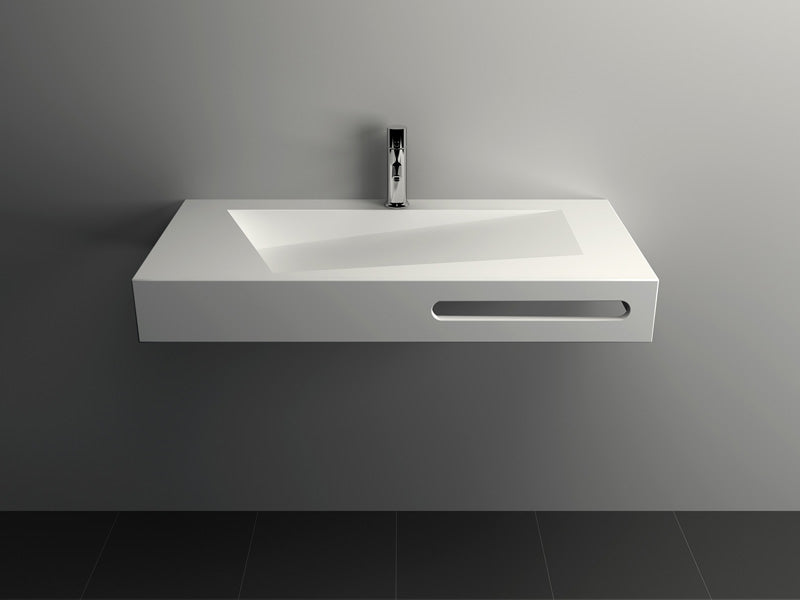 Solid Surface Wall Mount Seamless Basin JZ1038 by Jingzun | Souqify