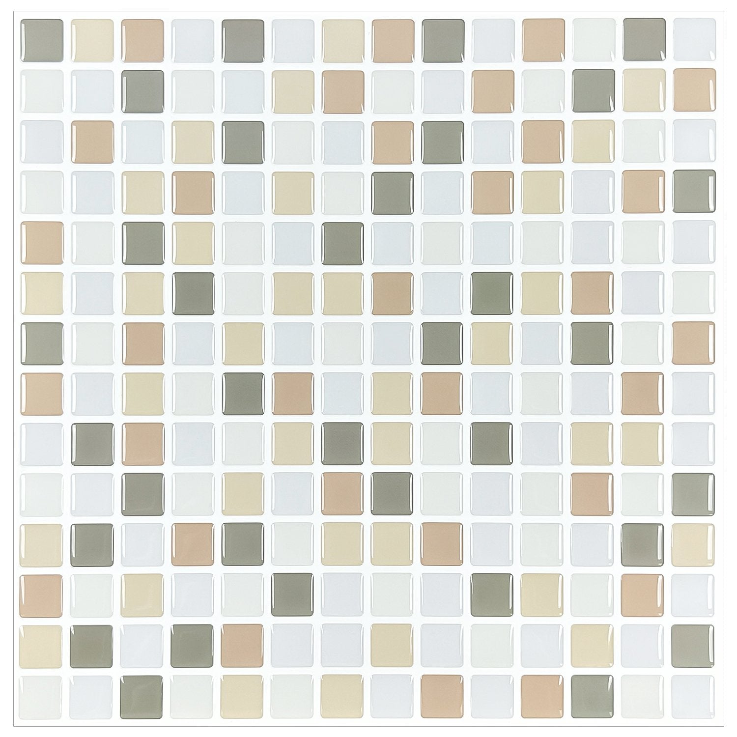 Square Apricot White Vinyl Tile by Vivid Tiles | Souqify
