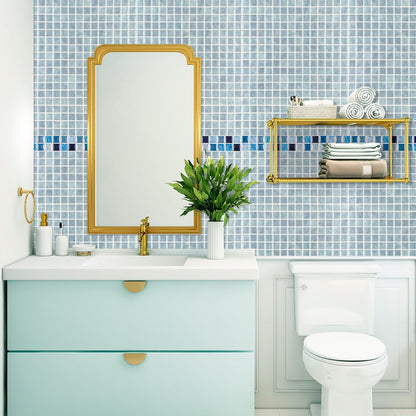 Square Light Blue Marble Vinyl Tile by Vivid Tiles | Souqify